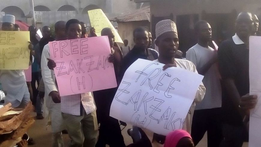 free zakzaky protest in lafiya